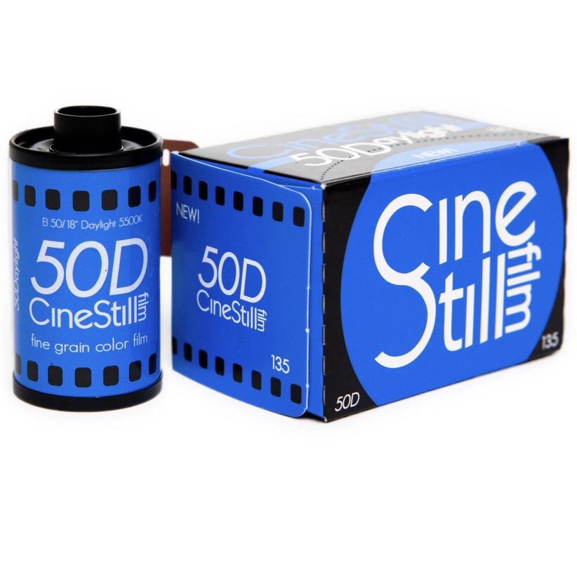 Film négatif couleur à grain fin CineStill 50D, 35 mm, 36 exp.
